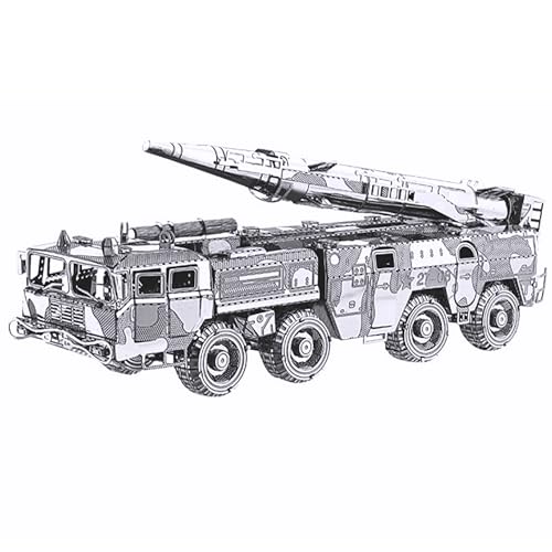 Metal Zone DF-11 Raketenwagen aus Metall, 3D-Puzzle, Raketenwerfer, 3D-Metallpuzzle für Erwachsene, 13,8 x 3,6 x 12,7 cm Metal Zone DF-11 Raketenwagen aus Metall, 3D-Puzzle, Raketenwerfer, 3D-Metallpuzzle für Erwachsene, 13,8 x 3,6 x 12,7 cm von Metal Zone