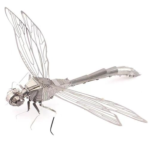 Metal Zone Libelle 3D-Puzzle, Metall, Modellbausatz zum Zusammenbauen, 3D-Puzzle aus Metall, 3D-Puzzle für Erwachsene, 11,5 x 9,5 x 3 cm von Metal Zone
