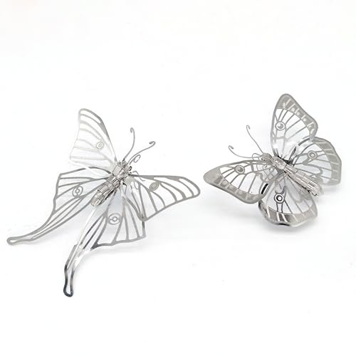 Metal Zone Schmetterlinge 3D-Puzzle aus Metall, Modellbausatz mit 2 Schmetterlingen zum Zusammenbauen, 3D-Metallpuzzle für Erwachsene, 7,5 x 7 x 3 cm und 6,5 x 4,5 x 2 cm von Metal Zone