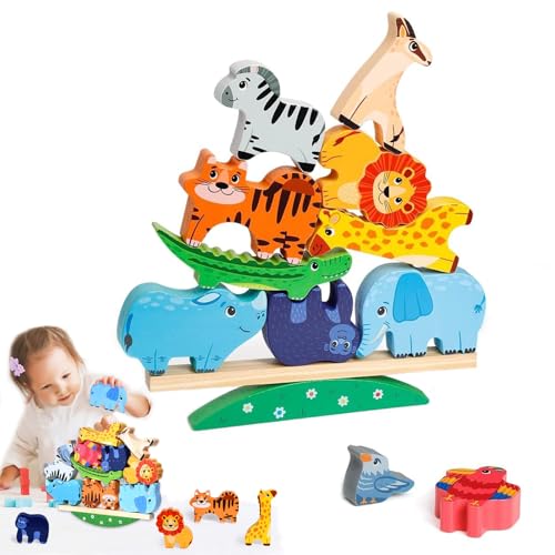 MetalNuts Montessori Holzspielzeug ab 2 3 4 5 Jahren - Stapelspiel Stapelspielzeug Tiere zum Stapeln, Bausteine Balancespiel, Holz Motorikspielzeug, Lernspielzeug, Geschenke für Baby & Kleinkinder MetalNuts Montessori Holzspielzeug ab 2 3 4 5 Jahren - Stapelspiel Stapelspielzeug Tiere zum Stapeln, Bausteine Balancespiel, Holz Motorikspielzeug, Lernspielzeug, Geschenke für Baby & Kleinkinder von MetalNuts