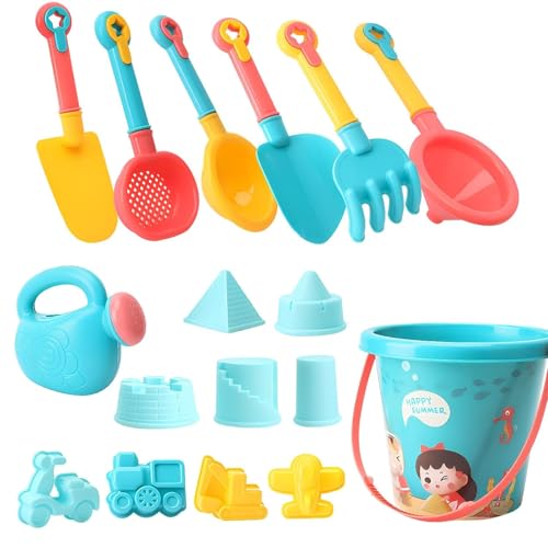 Sandspielzeug Set, 18-teiliges Strandspielzeug für Kinder, Sandkasten Spielzeug mit Eimer, Schaufel, Sandformen, Gießkanne, Sieben & Netz-Tragetasche – Sandkasten Spielzeug für Jungen & Mädchen Sandspielzeug Set, 18-teiliges Strandspielzeug für Kinder, Sandkasten Spielzeug mit Eimer, Schaufel, Sandformen, Gießkanne, Sieben & Netz-Tragetasche – Sandkasten Spielzeug für Jungen & Mädchen von MetalNuts