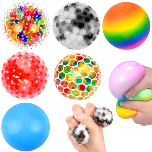 Stressball - 6 Stück Anti-Stress Bälle für Erwachsene, Stressabbau für Angst und Wutlinderung Stressball - 6 Stück Anti-Stress Bälle für Erwachsene, Stressabbau für Angst und Wutlinderung von MetalNuts