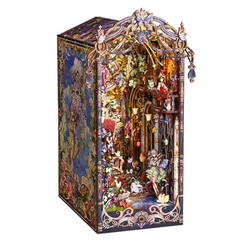 Metalakaer Book Nook Kit – DIY Miniatur Märchen Elfe Buchstütze Puppenhaus Kit mit Möbeln, LED-Licht und Bewegung, 3D-Puzzle-Holz-Kits für Erwachsene, Heimdekoration, kreatives Geschenk für Metalakaer Book Nook Kit – DIY Miniatur Märchen Elfe Buchstütze Puppenhaus Kit mit Möbeln, LED-Licht und Bewegung, 3D-Puzzle-Holz-Kits für Erwachsene, Heimdekoration, kreatives Geschenk für von Metalakaer