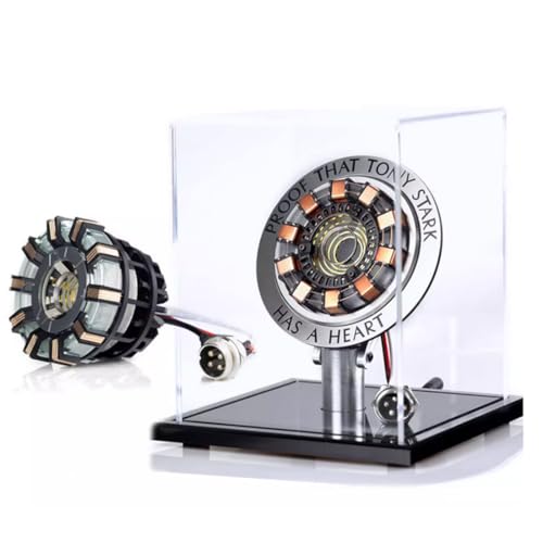 Metalakaer Iron Man Arc Reactor MK2 im Maßstab 1:1, mit Acrylbasis, DIY-USB, LED-Licht, dekoratives LED-Spielzeug (Kit-Version/MK2-Jugendversion) von Metalakaer