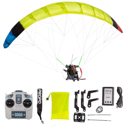 Metalakaerr RC Gleitschirm, 2,4 G RC elektrisches Stunt-Mini-Regleitschirm-Modell mit 100 cm Spannweite, Nylongewebe, Fernbedienung, Trainingsdrachen, Vatertags-Geburtstagsgeschenk (RTF/zufällige Metalakaerr RC Gleitschirm, 2,4 G RC elektrisches Stunt-Mini-Regleitschirm-Modell mit 100 cm Spannweite, Nylongewebe, Fernbedienung, Trainingsdrachen, Vatertags-Geburtstagsgeschenk (RTF/zufällige von Metalakaerr