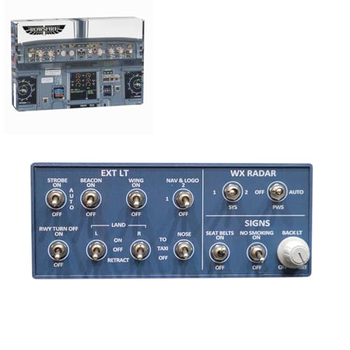 Metalakaerr Rowsfire A101 A32x Mini Light OVERHEAD Flight Simulator Control Panel for MSFS 2020/2024 - FENIX, FBW Mehrere Flugzeugtypen, Plug-and-Play, Windows Home Cockpit von Metalakaerr