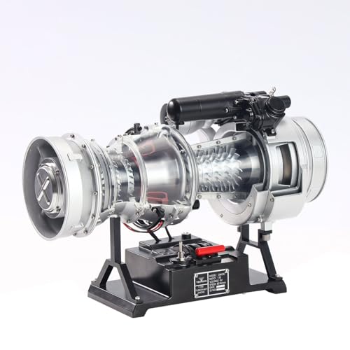 Metalakaerr Turbofan Flugzeugmotor Modell, 1: 4 Maßstab Metall Simulation Militärhubschrauber Turboshaft Motor Modell, Physikalischer Experimentierkasten für Erwachsene (470+PCS) von Metalakaerr