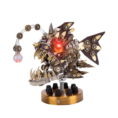 Metalkitor 3D-Metall-Puzzles für Erwachsene, Anglerfish-Modellbausatz – Steampunk-DIY-Ornament – Montage-Puzzle, Bastelarbeiten, Gehirn-Teaser – perfekte Raumdekoration und Geschenkwahl (700 + Stück, Metalkitor 3D-Metall-Puzzles für Erwachsene, Anglerfish-Modellbausatz – Steampunk-DIY-Ornament – Montage-Puzzle, Bastelarbeiten, Gehirn-Teaser – perfekte Raumdekoration und Geschenkwahl (700 + Stück, von Metalkitor