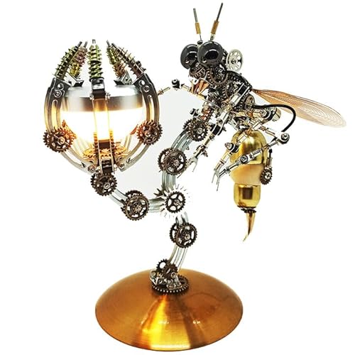 Metalkitor 3D-Metall-Puzzles für Erwachsene, Wespen-Modellbausatz, mechanische Modellbausatz, Steampunk-DIY-Ornament, Zusammenbau, Handwerk, Gehirn-Teaser, perfekte Raumdekoration und Geschenkauswahl, von Metalkitor