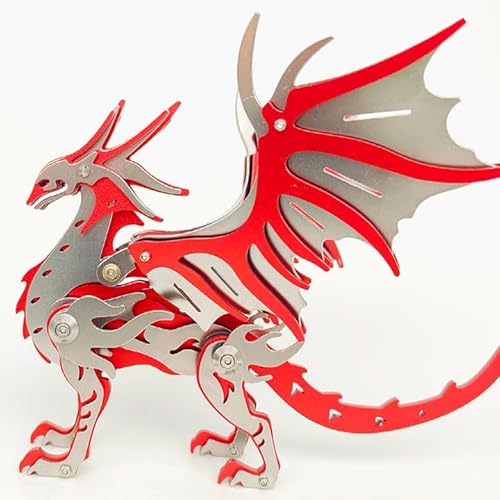 Metalkitor 3D-Metall-Puzzles für Erwachsene, magischer Flugsaurier-Modellbausatz – Drache zum Selbermachen – Montage-Puzzle, Bastelarbeiten, Gehirn-Teaser – perfekte Raumdekoration und Geschenkwahl von Metalkitor