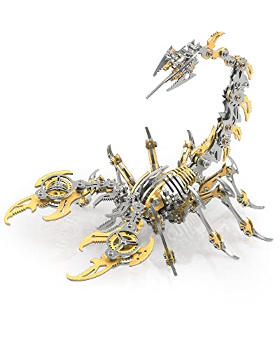 Metalkitor Scorpion King 3D Metall Puzzles Kits für Erwachsene Teens - 454 Teile - Mechanische Montagemodelle - 4 Stunden Bauen Dekorationen (Gold) von Metalkitor