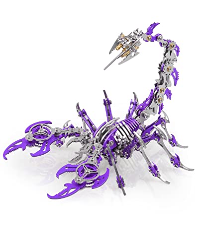 Metalkitor Scorpion King 3D Metall Puzzles Kits für Erwachsene Teens - 454 Teile - Mechanische Montagemodelle - 4 Stunden Bauen Dekorationen (lila) von Metalkitor