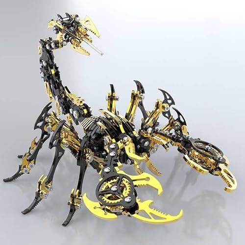 Metalkitor Skorpion 3D Metall Puzzles Kits für Erwachsene Teens - 454 Teile - Mechanische Montagemodelle - 4 Stunden Bauen Dekorationen(Gold Schwarz) von Metalkitor