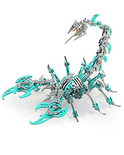 Metalkitor Skorpion 3D Metall Puzzles Kits für Erwachsene Teens - 454 Teile - Mechanische Montagemodelle - 4 Stunden Bauen Dekorationen (Grün) von Metalkitor
