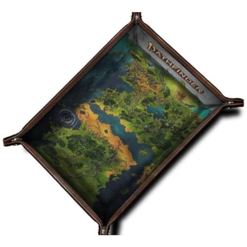 FanRoll Offiziell lizenzierte Pathfinder-Karten-Würfelablage von Metallic Dice Games