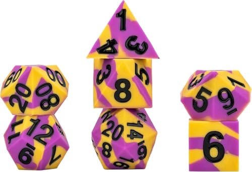 FanRoll by Metallic Dice Games 16 mm Pride, scharfe Kanten, Silikon-Gummi-Poly-Würfel-Set: Intersex von Metallic Dice Games