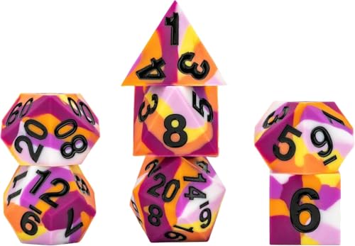 FanRoll by Metallic Dice Games 16 mm Stolz, scharfe Kanten, Silikonkautschuk, Poly-Würfel-Set: lesbisch von Metallic Dice Games