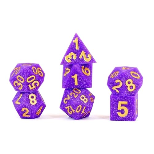 FanRoll DND-Würfel-Set aus Silikonkautschuk, 16 mm, scharfe Kanten, königlicher Ricochet, Rollenspiel-Würfel für Dungeons und Drachen FanRoll DND-Würfel-Set aus Silikonkautschuk, 16 mm, scharfe Kanten, königlicher Ricochet, Rollenspiel-Würfel für Dungeons und Drachen von Metallic Dice Games