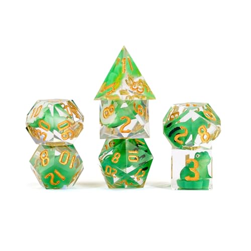 FanRoll by Metallic Dice Games Sharp Edge DND-Würfel-Set: Frosch-Würfel, Rollenspiel-Würfel für Dungeons and Dragons FanRoll by Metallic Dice Games Sharp Edge DND-Würfel-Set: Frosch-Würfel, Rollenspiel-Würfel für Dungeons and Dragons von Metallic Dice Games