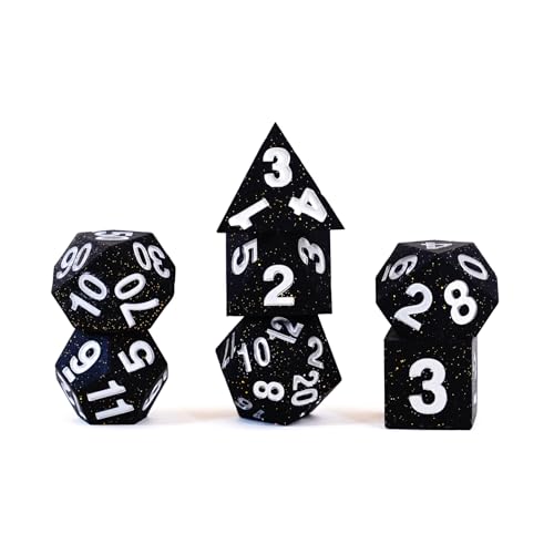 Poly-Set – Gold Scatter w/Silber (7) von Metallic Dice Games