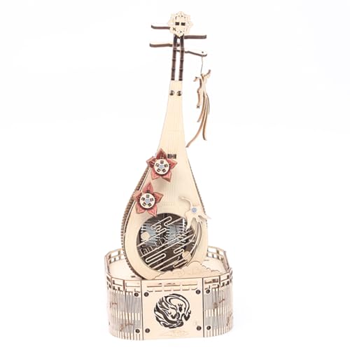 MetalloMotions 3D Laute Spieluhr Puzzle aus Holz, Modellbausatz mit Mechanischem Getriebe, Puzzle DIY Craft Kit, Tolle Geschenke für Jugendliche Und Erwachsene (120PCS) von MetalloMotions