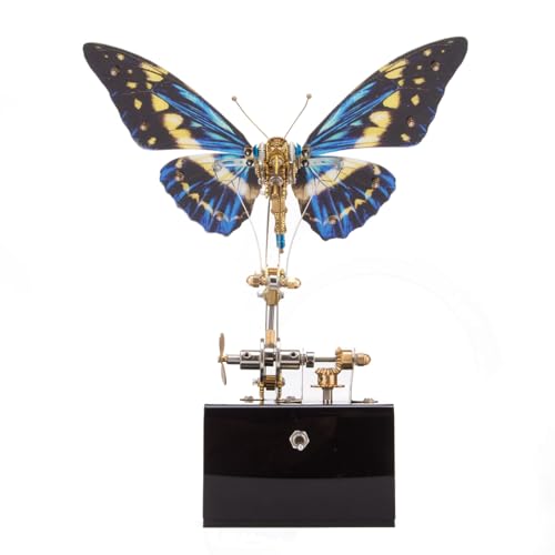 MetalloMotions 3D Schmetterling Metall-Puzzle mit Spieluhr, Puzzle DIY Bastelset, Tolle Geschenke für Teenager Und Erwachsene (300+PCS/Dynamisch) von MetalloMotions