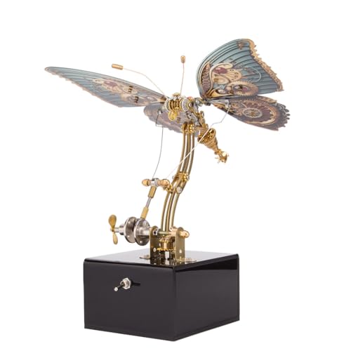 MetalloMotions 3D Schmetterling Metall-Puzzle mit Spieluhr, Puzzle DIY Bastelset, Tolle Geschenke für Teenager Und Erwachsene (300+PCS/Dynamisch) von MetalloMotions