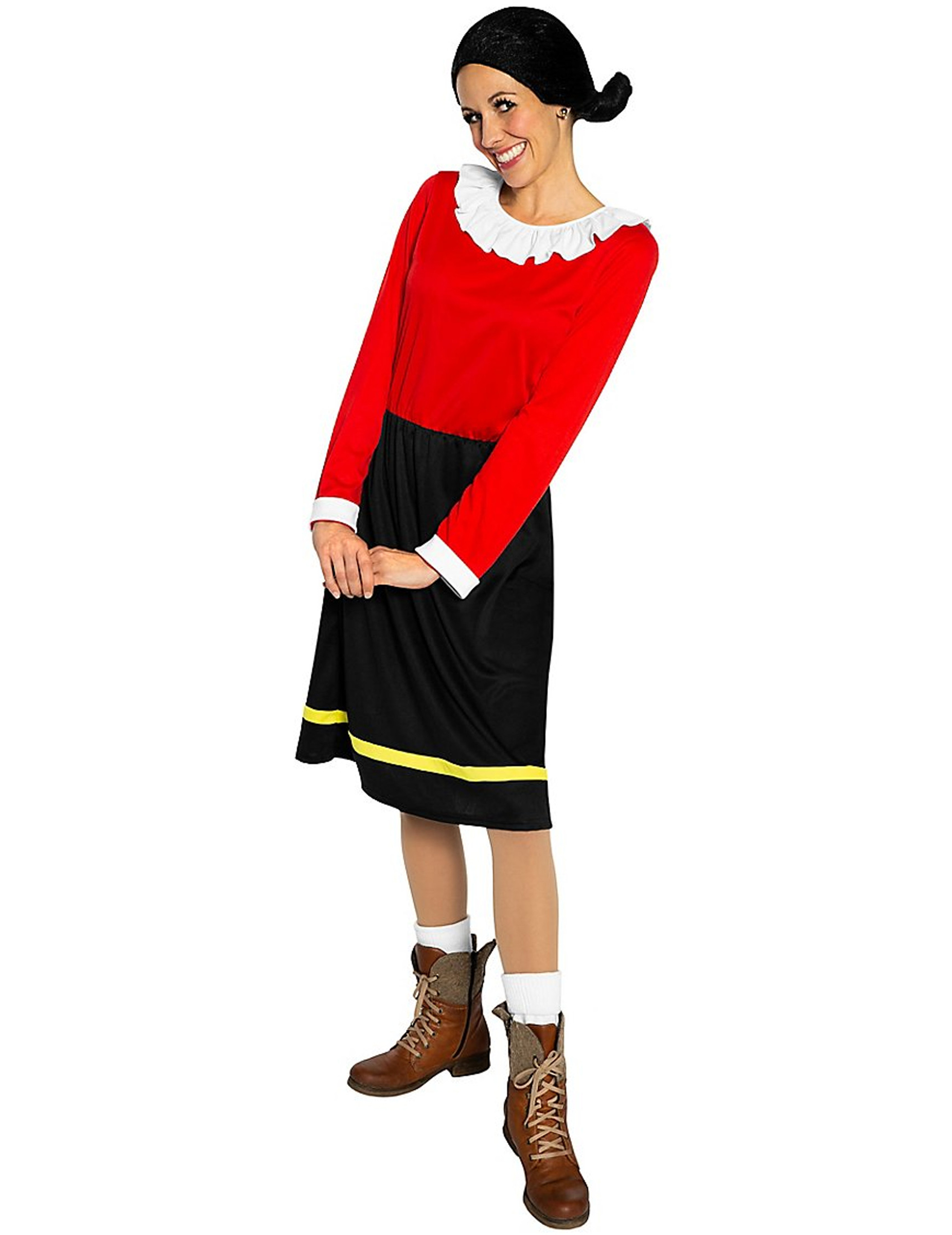 Offizielles Olivia-Kostüm Popeye-Lizenzkostüm rot-schwarz von METAMORPH GmbH