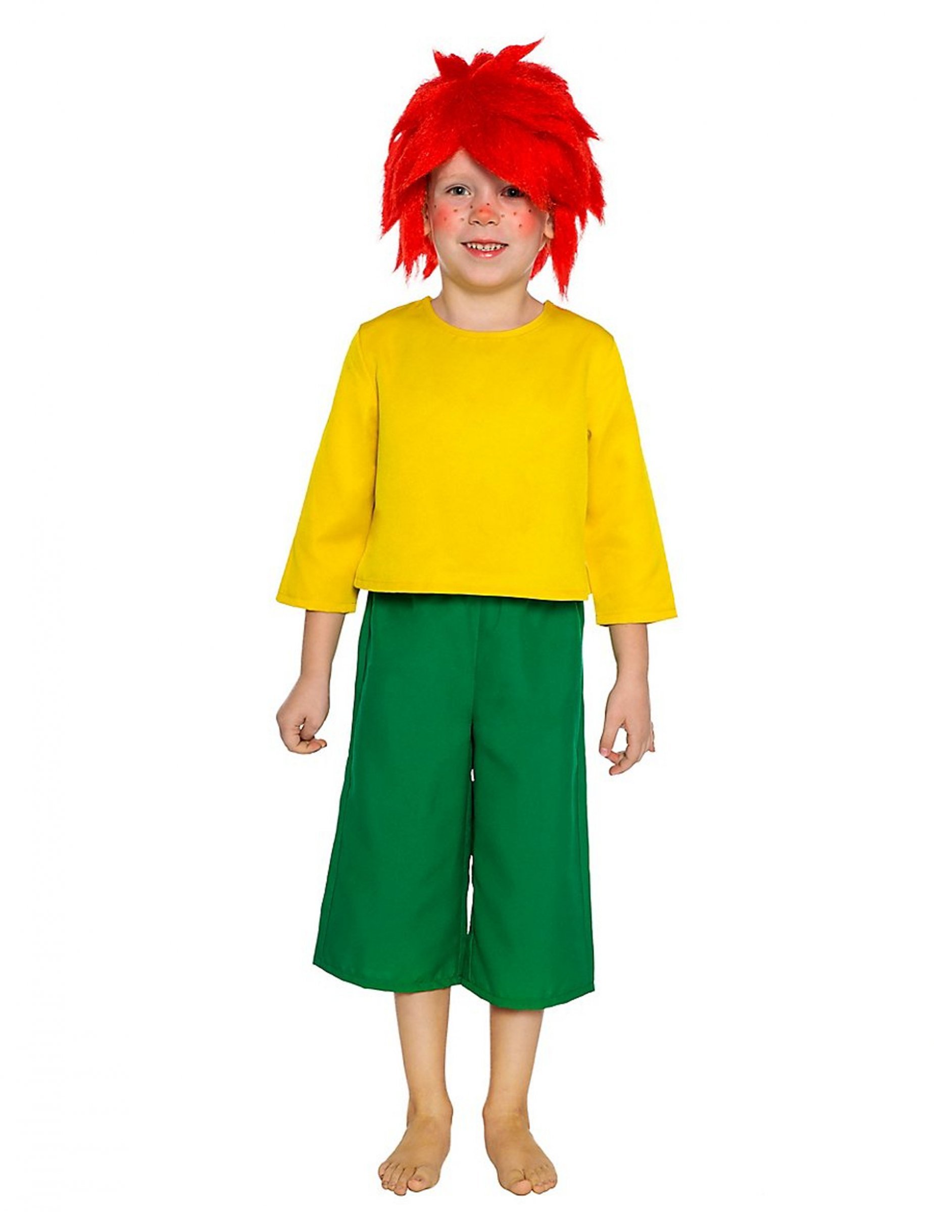 Offizielles Pumuckl-Kostüm für Kinder Lizenzkostüm gelb-grün von METAMORPH GmbH