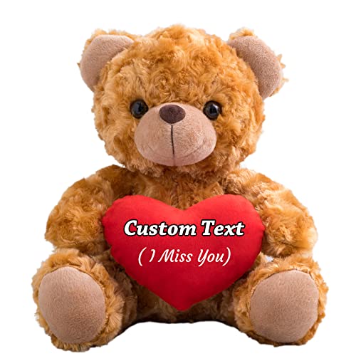 MeterBear Personalisierter Teddybär mit Herz, Teddybär mit Text Auf Herz, ValentinsGeschenke für sie Geschenke für Frauen Weihnachten Geburtstagsgeschenk für ihn Es Mir Leid Geschenke für sie (20cm) MeterBear Personalisierter Teddybär mit Herz, Teddybär mit Text Auf Herz, ValentinsGeschenke für sie Geschenke für Frauen Weihnachten Geburtstagsgeschenk für ihn Es Mir Leid Geschenke für sie (20cm) von MeterBear