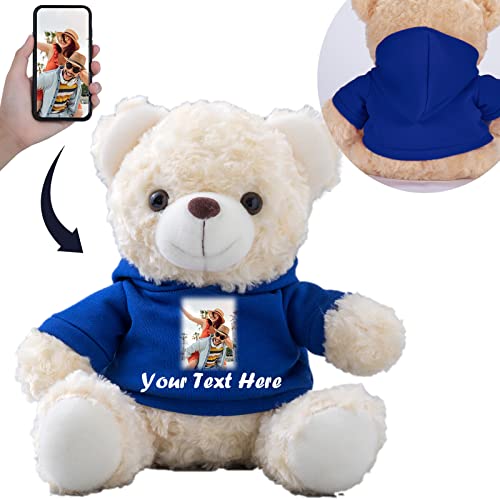 MeterBear Teddybär mit Personalisierter Text+Foto für ValentinsGeschenke für ihn Geschenke für Frauen Weihnachten Geburtstagsgeschenk ValentinsGeschenke für sie Besondere ValentinsGeschenkee (20cm) von MeterBear