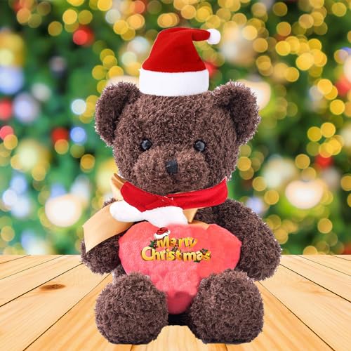 MeterBear Weihnachten Personalisierter Teddybär mit Text, Weihnachten Teddybär mit Weihnachtsschmuck als Personalisierte Geschenk Beste Freundin Weihnachten/Geschenke für Paare Weihnachten (25cm) von MeterBear