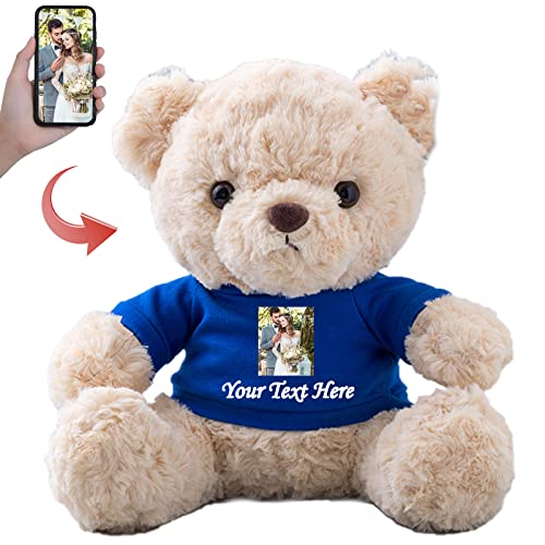 Personalisierter Geschenke Teddybär mit Text+Foto ValentinsGeschenke für sie Geschenke für Frauen Weihnachten Geburtstagsgeschenk für Männer Es Mir Leid Geschenke für sie (20 cm) von MeterBear