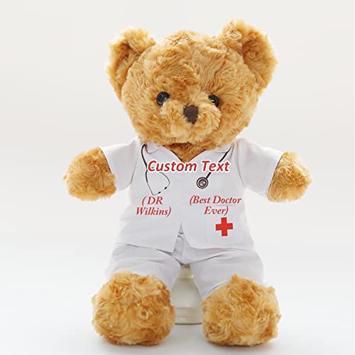 MeterBär Personalisierter Teddybär als Krankenschwester/Arzt Geschenk für Männer, Frauen & Kinder - 20cm von MeterBear