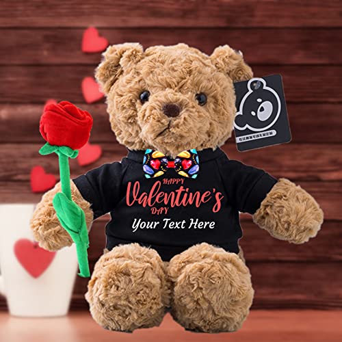 Personalisierter Geschenke Teddybär mit Text als ValentinsGeschenke für sie Geschenke für Männer Weihnachten Geburtstagsgeschenk für Männer Es Mir Leid Geschenke für sie (26cm) von MeterBear