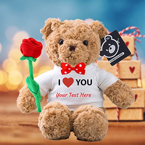 Personalisierter Geschenke Teddybär mit Text als ValentinsGeschenke für sie Geschenke für Männer Weihnachten Geburtstagsgeschenk für Männer Es Mir Leid Geschenke für sie (26cm) von MeterBear