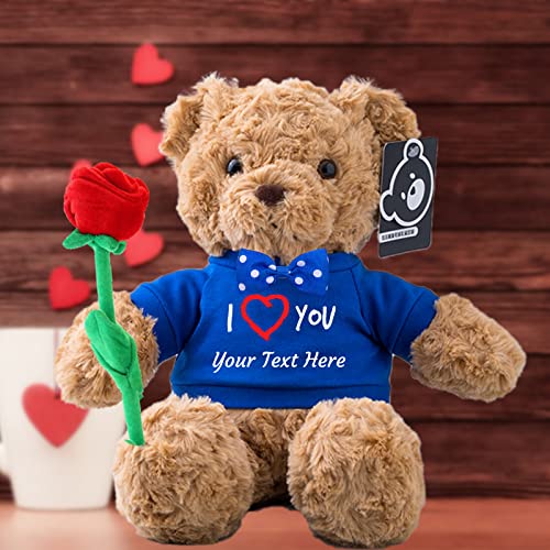 Personalisierter Geschenke Teddybär mit Text als ValentinsGeschenke für sie Geschenke für Männer Weihnachten Geburtstagsgeschenk für Männer Es Mir Leid Geschenke für sie (32cm) von MeterBear