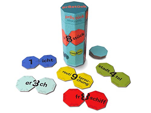MeterMorphosen GmbH MET57946 Pr8stück – Das Memospiel mit der Zahl im Wort von Metermorphosen GmbH
