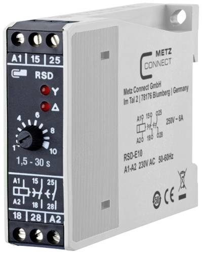 Metz Connect 11016005270417 RSD-E10 Stern-Dreieck-Relais 230 V/AC 1 St. 2 Wechsler von Metz Connect