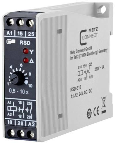 Metz Connect 11016013270317 RSD-E10 Stern-Dreieck-Relais 24 V/AC, 24 V/DC 1 St. 2 Wechsler von Metz Connect