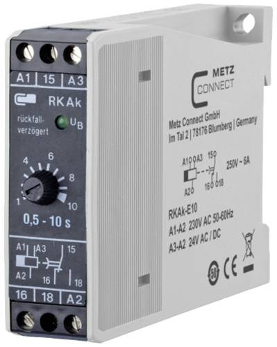 Metz Connect 110304412003 RKAk-E10 Zeitrelais Ausschaltverzögert 230 V/AC 1 St. 1 Wechsler von Metz Connect