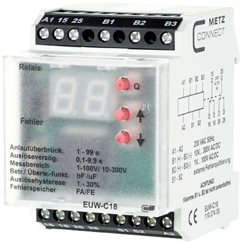 Metz Connect Überwachungsrelais 230 V/AC (max) 2 Wechsler 11027405 1St. von Metz Connect