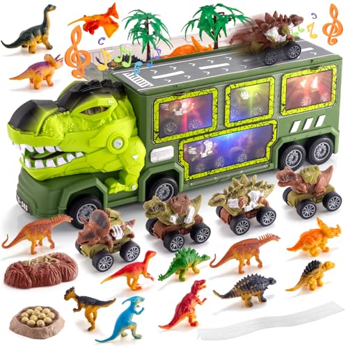 MewVeer Dinosaurier Spielzeug, 26 in 1 Dino Transporter Spielzeug Set, Dinosaurier Truck Spielzeug ab 3 4 5 6 7 Jahre, Geschenk für Jungen und Mädchen Kinderspielzeug ab 3 Jahre MewVeer Dinosaurier Spielzeug, 26 in 1 Dino Transporter Spielzeug Set, Dinosaurier Truck Spielzeug ab 3 4 5 6 7 Jahre, Geschenk für Jungen und Mädchen Kinderspielzeug ab 3 Jahre von MewVeer