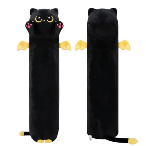 Mewaii 130CM Kuscheltier Kawaii Langes Katzen Plüsch Kissen Mondauge Schwarz Stofftiere Plüschtier Ausgestopftes Tier Spielzeug Kuschelkissen Geschenk Plüschkissen Mewaii 130CM Kuscheltier Kawaii Langes Katzen Plüsch Kissen Mondauge Schwarz Stofftiere Plüschtier Ausgestopftes Tier Spielzeug Kuschelkissen Geschenk Plüschkissen von Mewaii