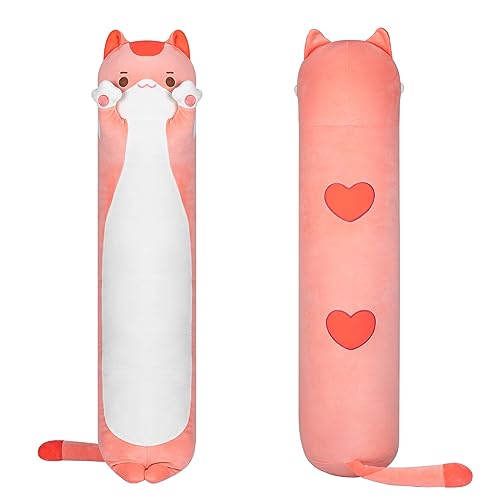 Mewaii 130CM Kuscheltier Kawaii Langes Katzen Plüsch Kissen Rosa Stofftiere Plüschtier Ausgestopftes Tier Spielzeug Kuschelkissen Geschenk Plüschkissen Mewaii 130CM Kuscheltier Kawaii Langes Katzen Plüsch Kissen Rosa Stofftiere Plüschtier Ausgestopftes Tier Spielzeug Kuschelkissen Geschenk Plüschkissen von Mewaii