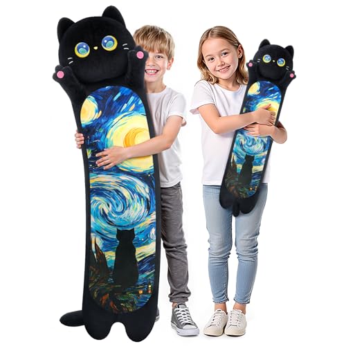 Mewaii 130CM Kuscheltier Kawaii Langes Katzen Plüsch Kissen Schwarze Katze Stofftiere Plüschtier Ausgestopftes Tier Spielzeug Kuschelkissen Geschenk Plüschkissen Mewaii 130CM Kuscheltier Kawaii Langes Katzen Plüsch Kissen Schwarze Katze Stofftiere Plüschtier Ausgestopftes Tier Spielzeug Kuschelkissen Geschenk Plüschkissen von Mewaii