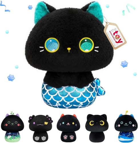 Mewaii 20CM Kuscheltier Plüschtier Kawaii für Kinder Mond Augen Kuscheltier Pilzförmiges Stofftiere Weiches Wurfkissen Plüsch Kissen Stofftiere Geschenk über 3 Jahren, Meerjungfrau von Mewaii