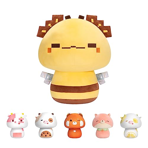 Mewaii 36CM Kuscheltier Plüschtier Kuscheltier Kawaii für Kinder Biene Pilzförmiges Stofftiere Weiches Kuscheltier Wurfkissen Plüsch Kissen Stofftiere Geschenk über 3 Jahren von Mewaii