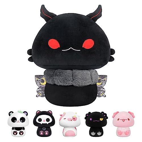 Mewaii 36CM Weiche Mothman Pilz Gefüllte Tier Plüsch Kissen Squishy Spielzeug für Schwarz von Mewaii