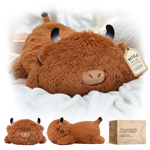 Mewaii Süßes Hochlandrind Kuh Kuscheltier Plüschkissen für Kinder,Weiche 33 cm Kuscheltiere,Kawaii Plüschtier Kuh,Entspannungs und Dekorationskissen für Mädchen Mewaii Süßes Hochlandrind Kuh Kuscheltier Plüschkissen für Kinder,Weiche 33 cm Kuscheltiere,Kawaii Plüschtier Kuh,Entspannungs und Dekorationskissen für Mädchen von Mewaii